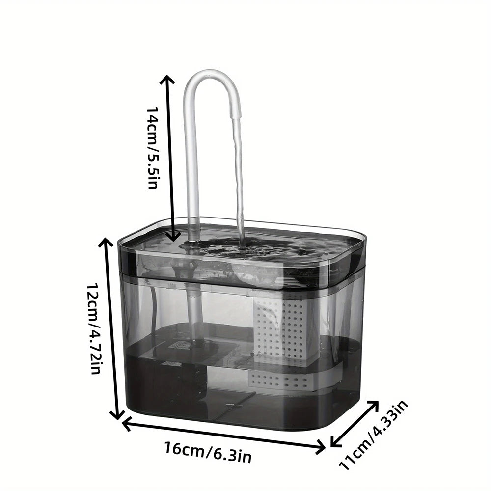 Cat Water Fountain with USB Auto Filter Recirculate