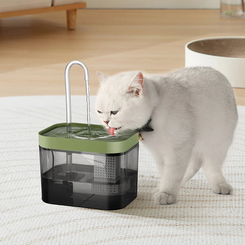 Cat Water Fountain with USB Auto Filter Recirculate