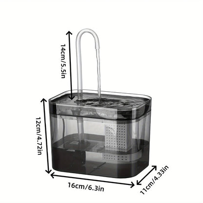 Cat Water Fountain with USB Auto Filter Recirculate
